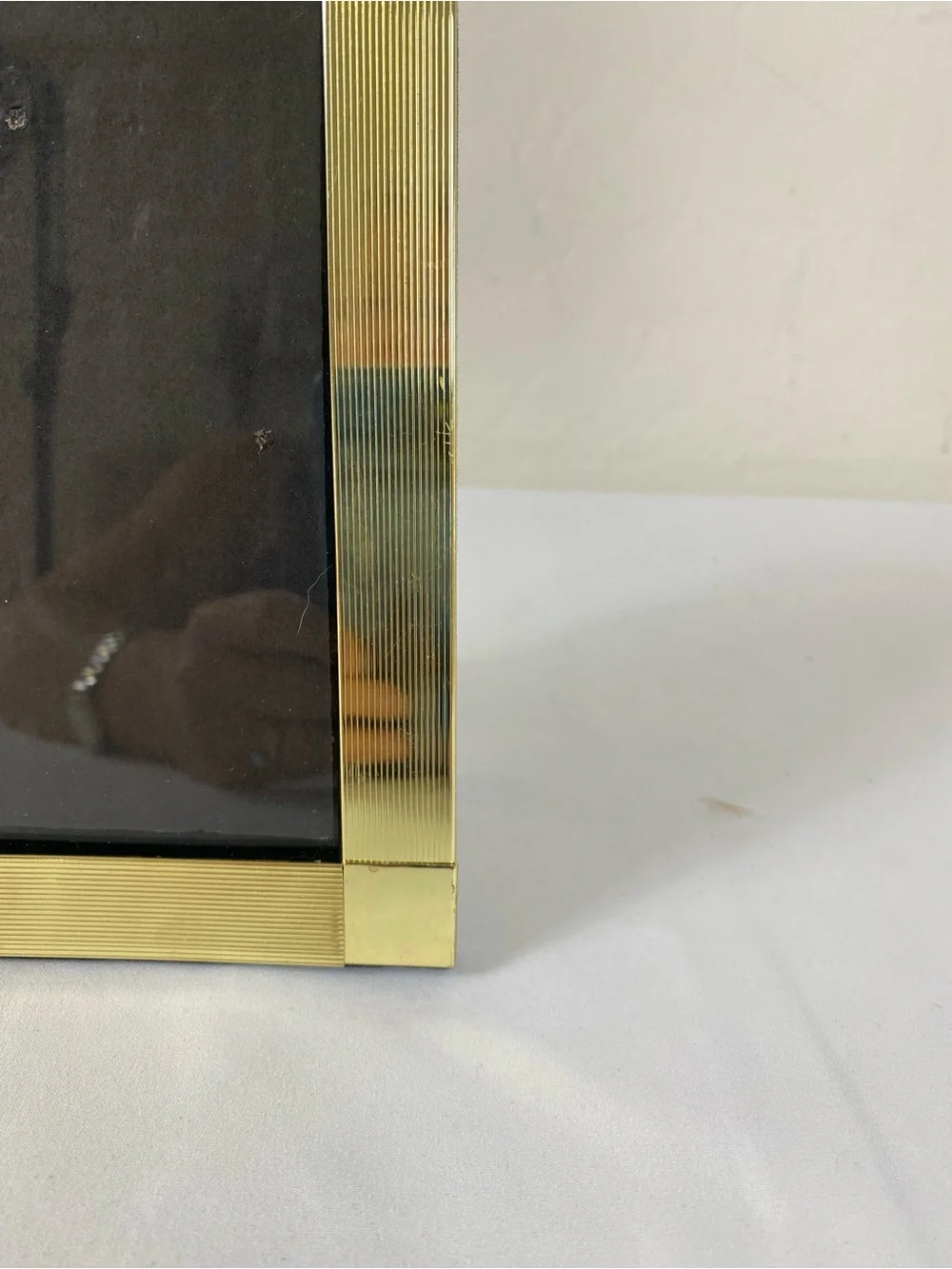 Hollywood Regency Gold brass 1990 Vintage picture frame 4x6